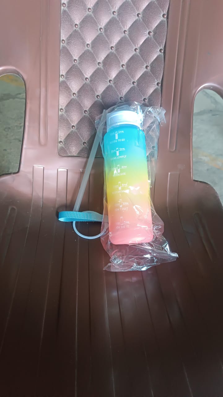 Motivational Water Bottle with Straw & Time Marker - Leakproof Tritan Portable Gym Bottle for Sports, Hiking & Camping Motivational Water Bottle with Straw & Time Marker - Leakproof Tritan Portable Gym Bottle for Sports, Hiking & Camping